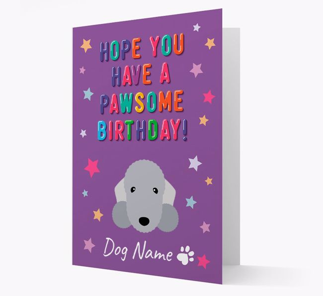 Personalised Card 'Hope You Have A Pawesome Birthday' with {breedCommonName} Icon